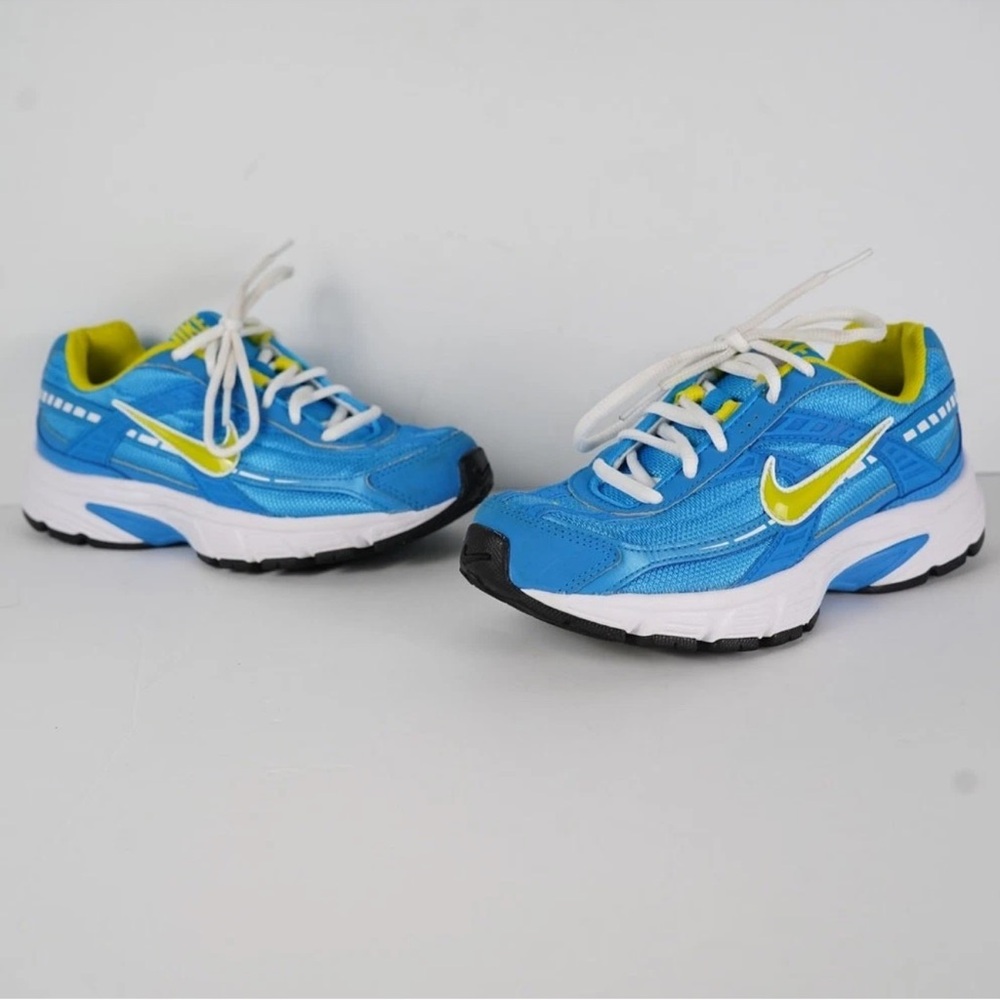 Nike Blue and Yellow Sneakers with Cushioned Comfort